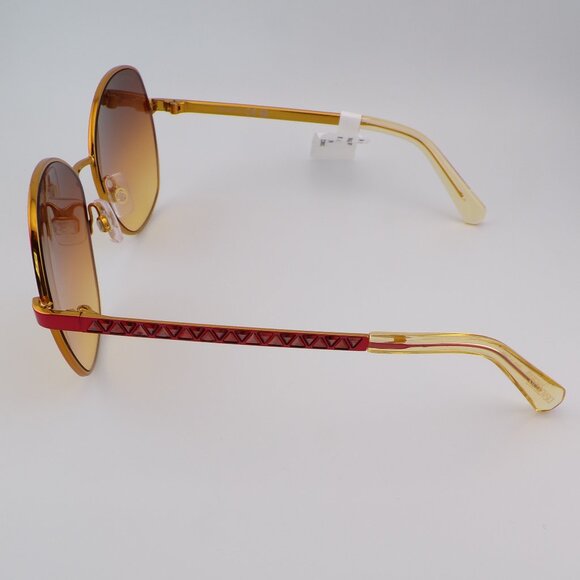Swarovski Crystal Trimmed Ombre Butterfly Shades, Round Geometric Bordeaux Shiny main image 10